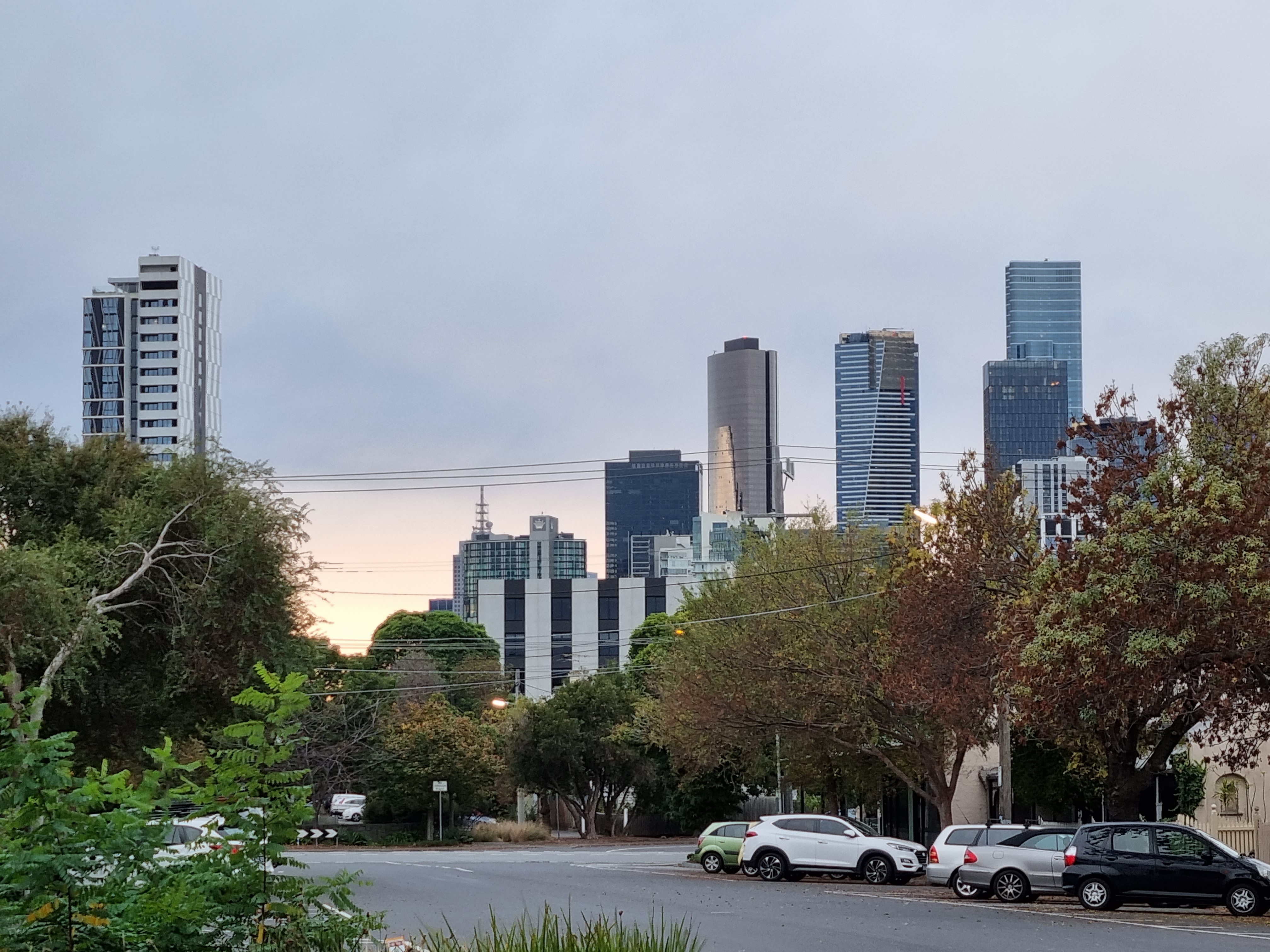 View of the Melbourne CBD skyline, from Port Melbourne